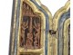 Triptych lime carved scenes Passion Christ crucifixion Germany XVII