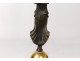 Pair candelabra 2 fires bronze winged Victories women I Empire nineteenth