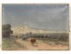 Rare HST tableau orientaliste Emile Boivin paysage Tunisie personnages XIXè