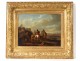 HSP painting characters riders landscape French school painting eighteenth