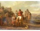 HSP painting characters riders landscape French school painting eighteenth