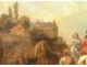 HSP painting characters riders landscape French school painting eighteenth