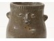 Vase anthropomorphic ceramic pot sculpture sandstone Annick Lodereau 1950 1970