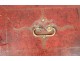 Writing case of travel box embossed leather gilded brass seventeenth eighteenth century