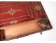 Writing case of travel box embossed leather gilded brass seventeenth eighteenth century