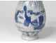 Small Chinese porcelain vase white-blue characters children Qianlong 18th