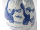 Small Chinese porcelain vase white-blue characters children Qianlong 18th