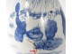 Small Chinese porcelain vase white-blue characters children Qianlong 18th