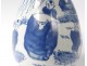 Small Chinese porcelain vase white-blue characters children Qianlong 18th