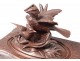 Box carved wood jewelry box Black Forest birds vine nineteenth century