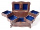 Box carved wood jewelry box Black Forest birds vine nineteenth century