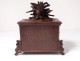 Box carved wood jewelry box Black Forest birds vine nineteenth century