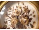 Work of miniature hair vase bouquet flowers Napoleon III XIXth century