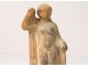 Ancient statuette terracotta woman ancient roman vestale collection