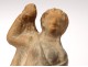 Ancient statuette terracotta woman ancient roman vestale collection