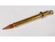 Solid gold pencil holder 18 karat small sapphires 10,33gr gold 19th century