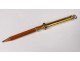Solid gold pencil holder 18 karat small sapphires 10,33gr gold 19th century