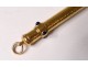 Solid gold pencil holder 18 karat small sapphires 10,33gr gold 19th century