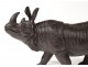 Animal rhinoceros bronze sculpture late nineteenth century