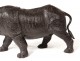 Animal rhinoceros bronze sculpture late nineteenth century