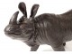 Animal rhinoceros bronze sculpture late nineteenth century