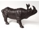 Animal rhinoceros bronze sculpture late nineteenth century