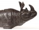 Animal rhinoceros bronze sculpture late nineteenth century