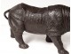 Animal rhinoceros bronze sculpture late nineteenth century