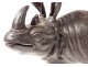 Animal rhinoceros bronze sculpture late nineteenth century