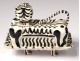 Butter dish ceramic sculpture Ernst Van Leyden animal tiger California 1952