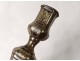 Candlestick Flame Louix XIV bronze cut corners candlestick XVIIth century