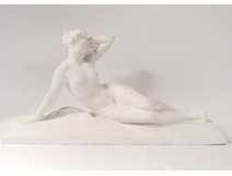 Sculpture Henri Bargas terracotta nude woman elongated 1930 twentieth century