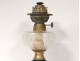 Porcelain oil lamp Paris bouquets flowers bronze Napoleon III nineteenth