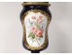 Porcelain oil lamp Paris bouquets flowers bronze Napoleon III nineteenth