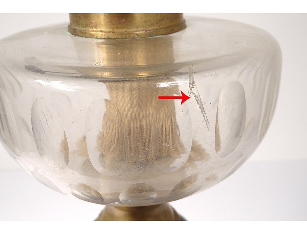 Lampe Photophore En Porcelaine Vieux Paris XIXe Siècle – Style Napoléon III, Matière Bois, Antique