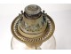 Porcelain oil lamp Paris bouquets flowers bronze Napoleon III nineteenth