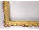 Large frame Regency carved wood gilded flowers antique french frame XVIII