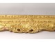 Large frame Regency carved wood gilded flowers antique french frame XVIII
