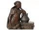 Bronze sculpture Dominique Alonzo young oriental woman at the fountain twentieth