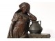 Bronze sculpture Dominique Alonzo young oriental woman at the fountain twentieth