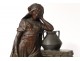 Bronze sculpture Dominique Alonzo young oriental woman at the fountain twentieth