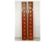 Pair Chinese decorative panels gold lacquered wood ideograms China nineteenth