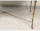 Coffee table Maison Baguès lacquer gilded bronze bamboo peonies birds twentieth