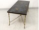 Coffee table Maison Baguès lacquer gilded bronze bamboo peonies birds twentieth