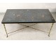 Coffee table Maison Baguès lacquer gilded bronze bamboo peonies birds twentieth