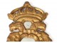 Pair mirrors carved wood gilded double-headed eagle crowned ice mirror nineteenth