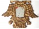 Pair mirrors carved wood gilded double-headed eagle crowned ice mirror nineteenth
