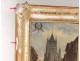 HSP painting Frédéric Legrip view Gothic church Saint Maclou Rouen nineteenth