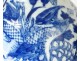 Large vase balustrade Chinese porcelain white-blue phoenix peacocks flowers nineteenth