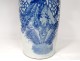 Large vase balustrade Chinese porcelain white-blue phoenix peacocks flowers nineteenth